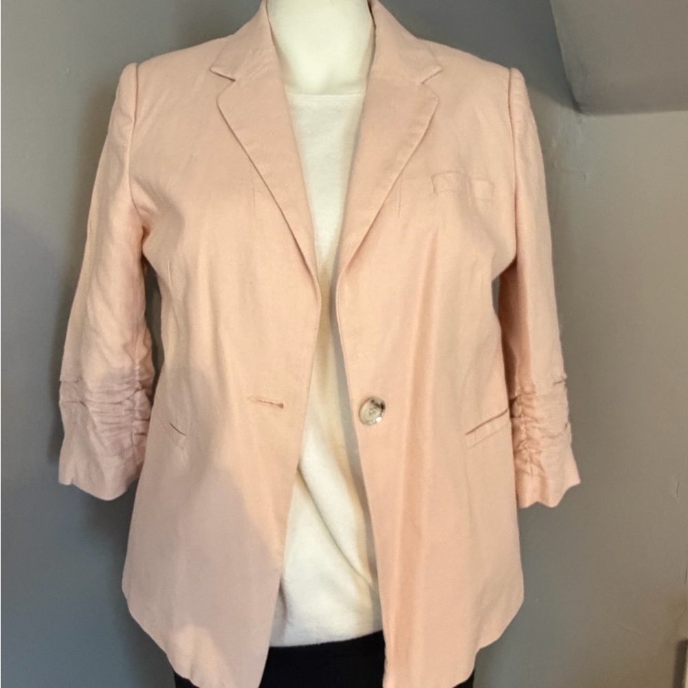 Jules & Leopold Pale Pink Blazer with Floral Lining